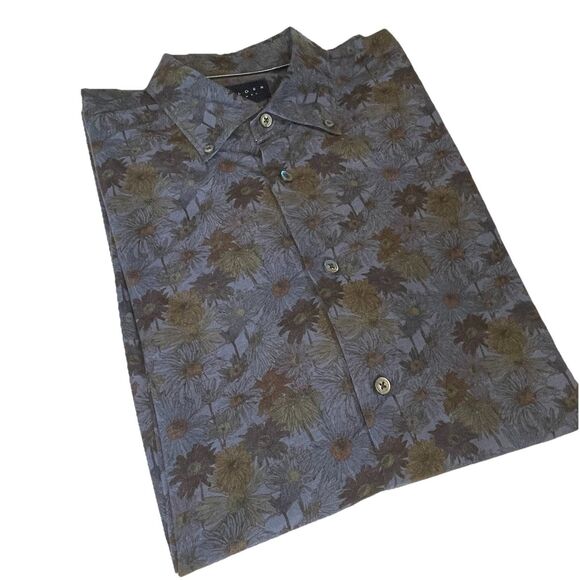Calder Carmel Floral Multicolor Long Sleeve Button Up Floral Print L - Picture 1 of 15